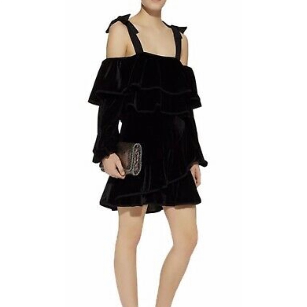 Petersyn Black Velvet Dress small
